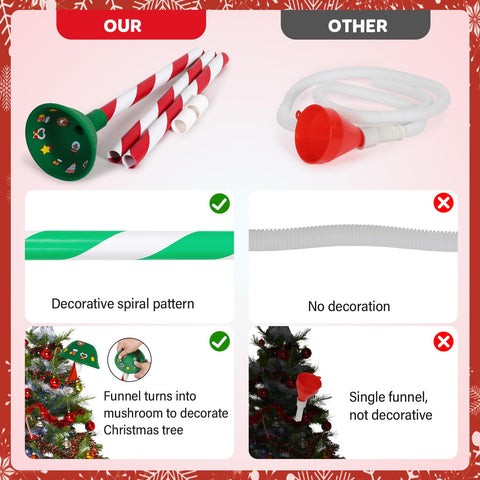 Usakiibebe funnel featuring spiral stripe design adds festive charm while watering