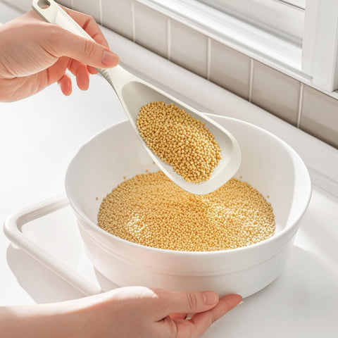USECANO kitchen tong provides precise grip for flipping and serving.