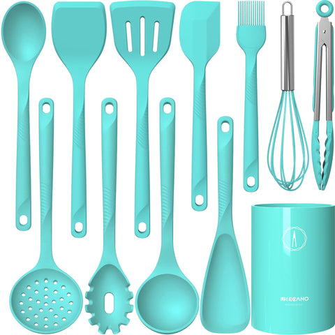 USECANO silicone ladle in teal for versatile cooking and stirring