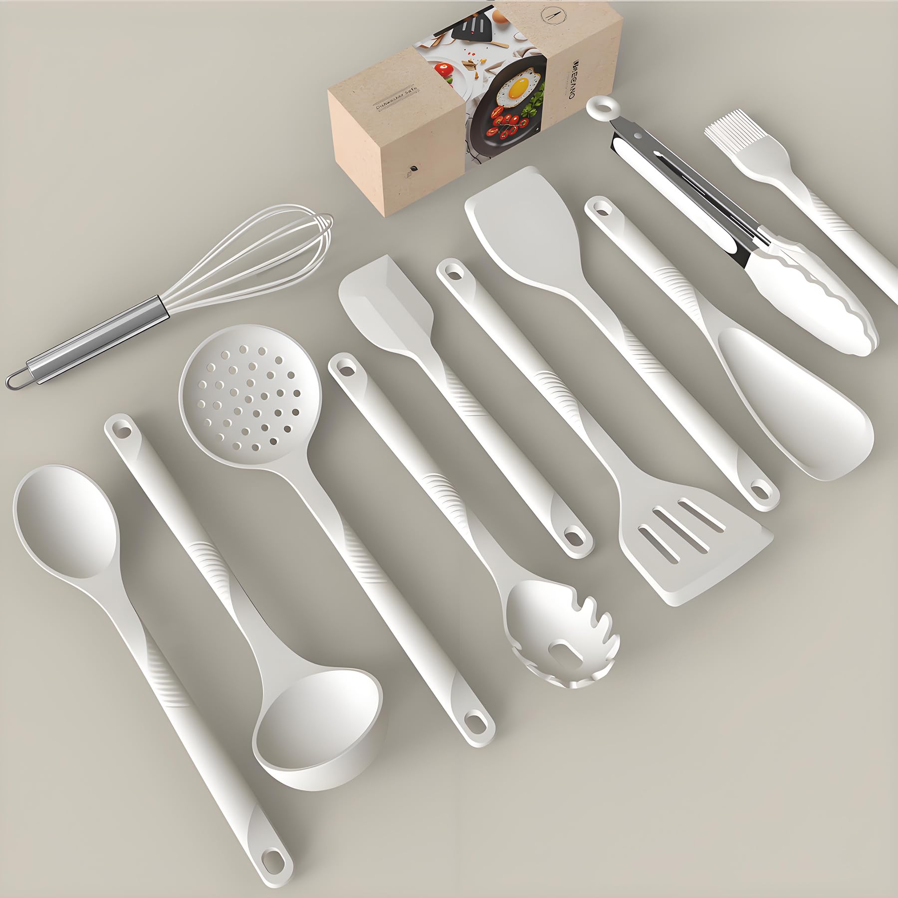 USECANO pasta fork with stainless core for sturdy, residue-free pasta serving.