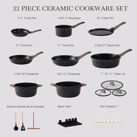 USELUCK ceramic casserole 2.3 qt for cozy meals