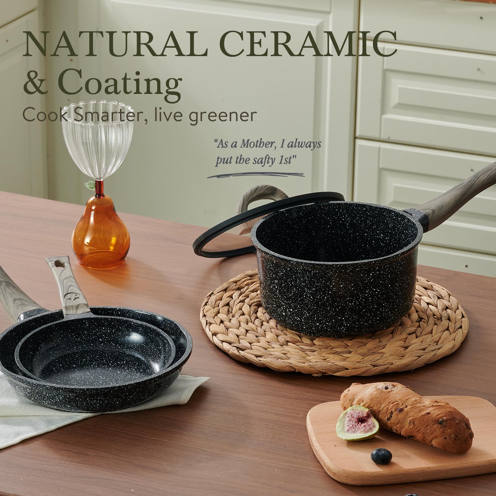 USELUCK ceramic casserole 6 qt for family-style one-pot dishes