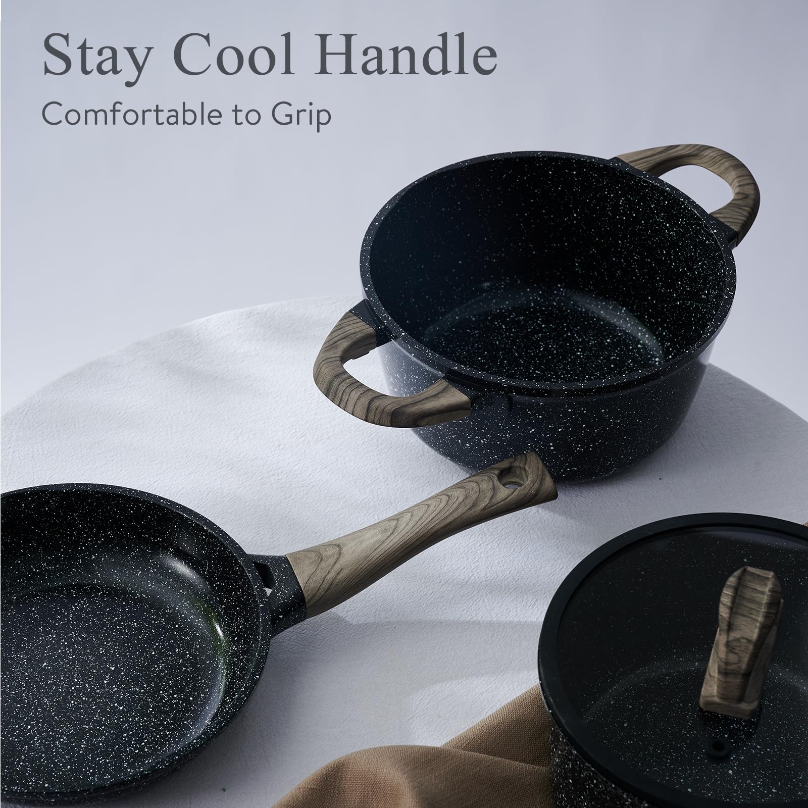 USELUCK glass lid set for quick monitoring of progress