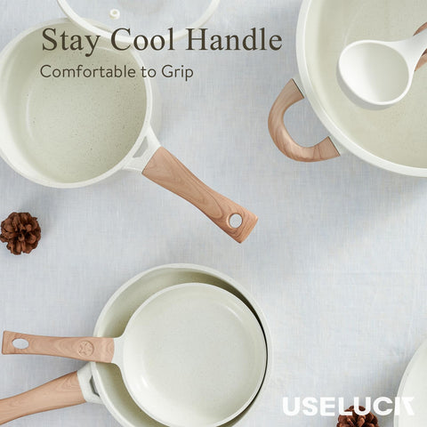 USELUCK induction-compatible cookware works with most stoves.