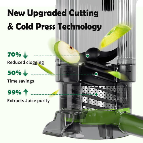 USHALO seven-stage spiral system extracts juice with minimal heat.
