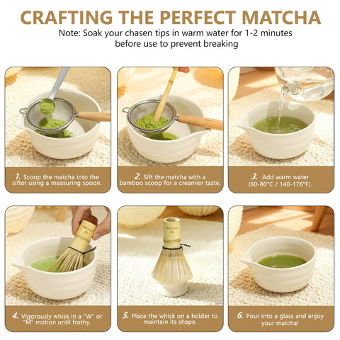 USUCHA matcha cup with straw for convenient sipping