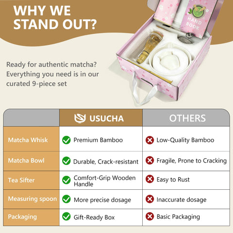 USUCHA tea towel for clean, ready-to-use matcha prep