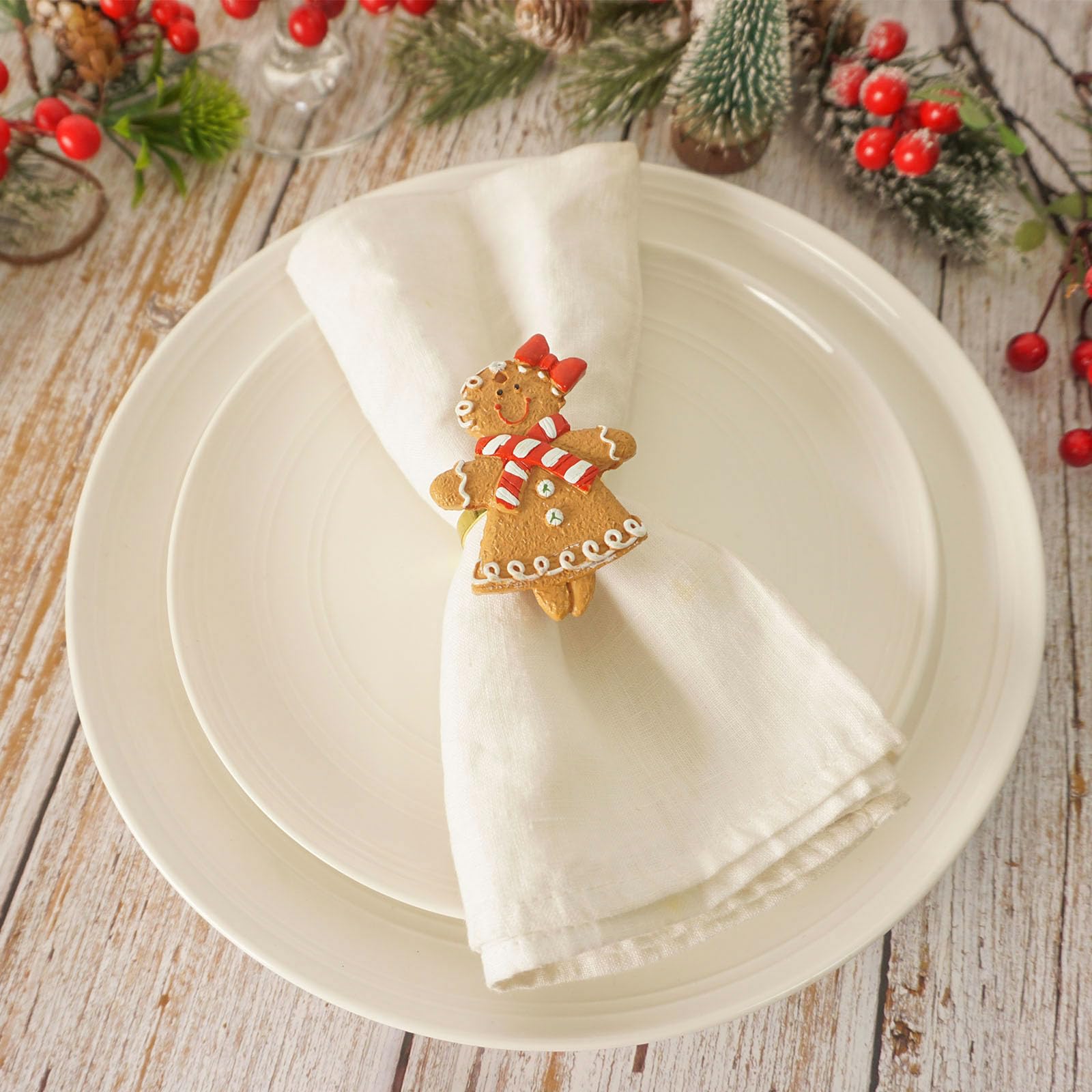 Utalek napkin rings with hanging hole for tree or décor