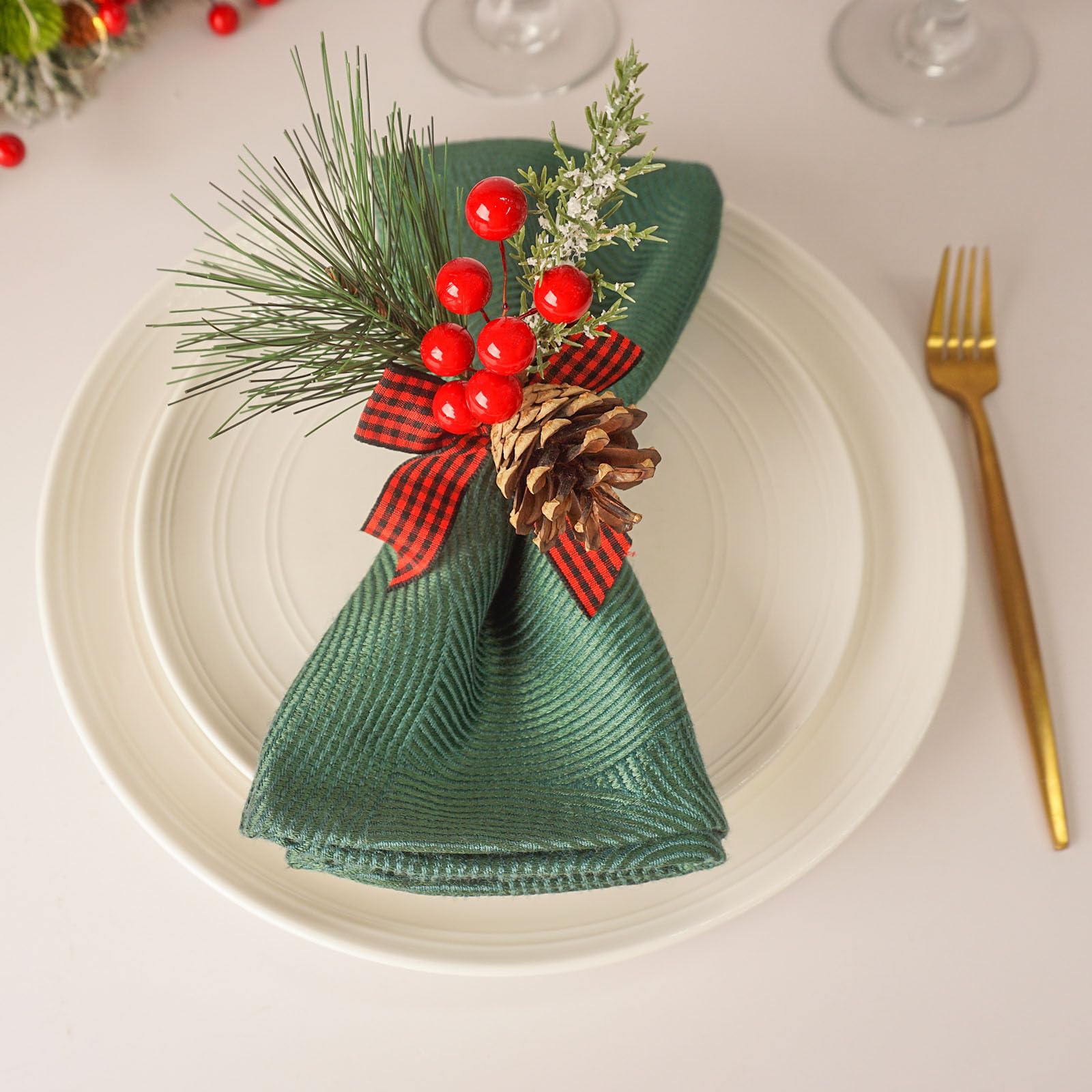 Utalek warm holiday table decor elevates dining ambiance on any table.