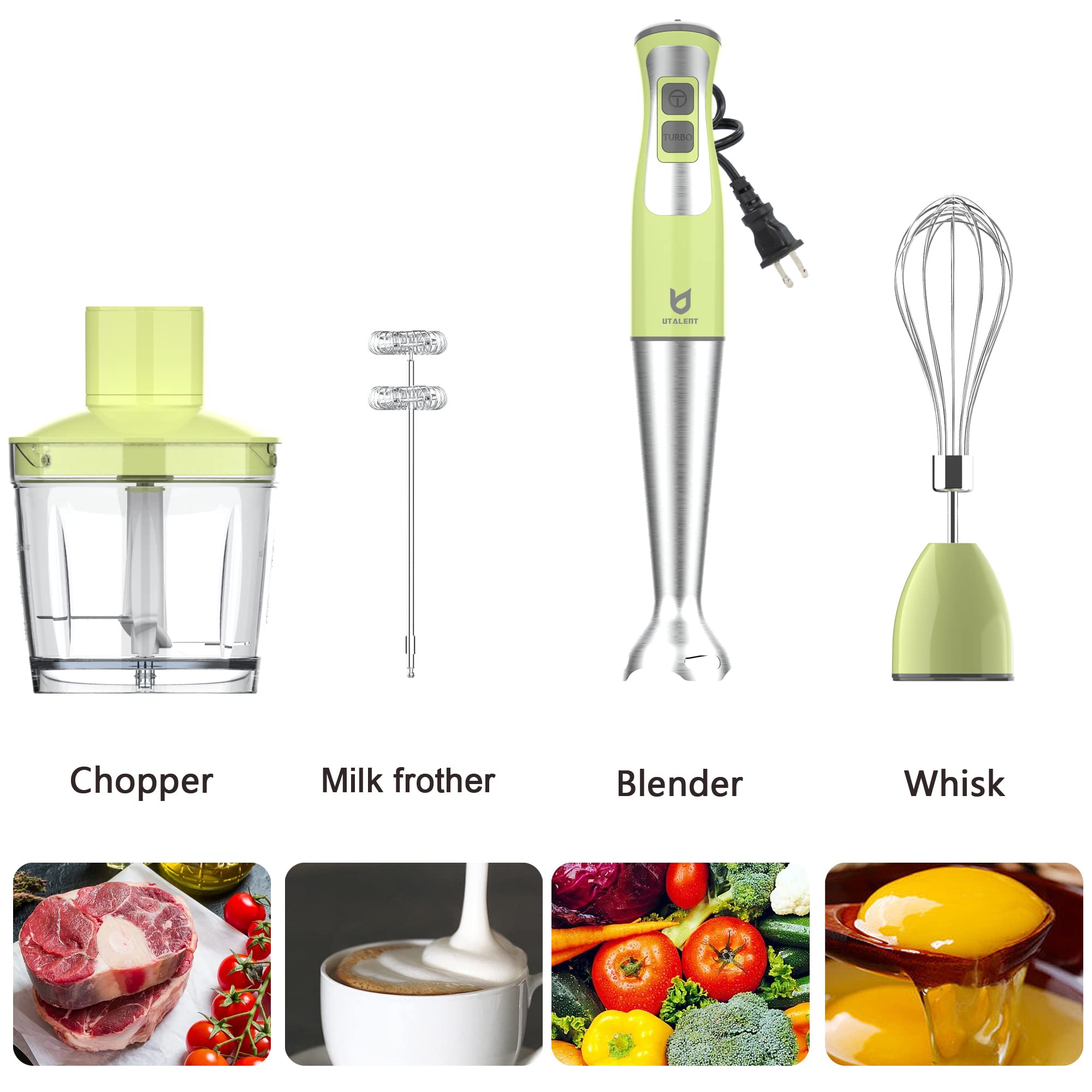 UTALENT 500ml food chopper speeds up sauces and purees.