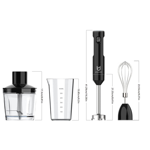 UTALENT 8-inch blender arm with four thickened blades for thorough blending