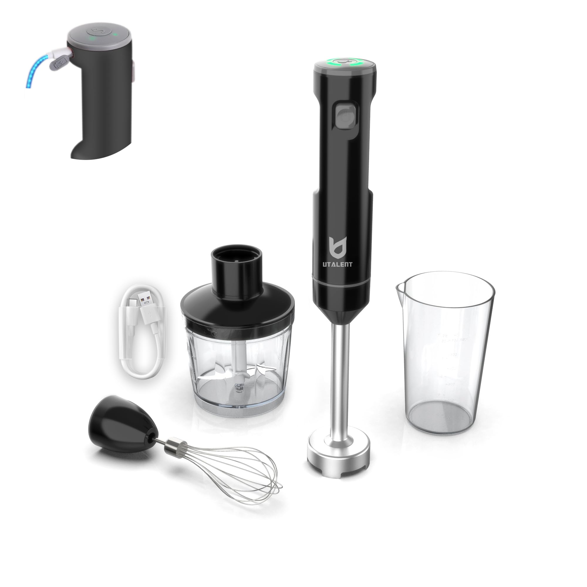 UTALENT cordless hand blender arm for smooth blending and versatile tasks