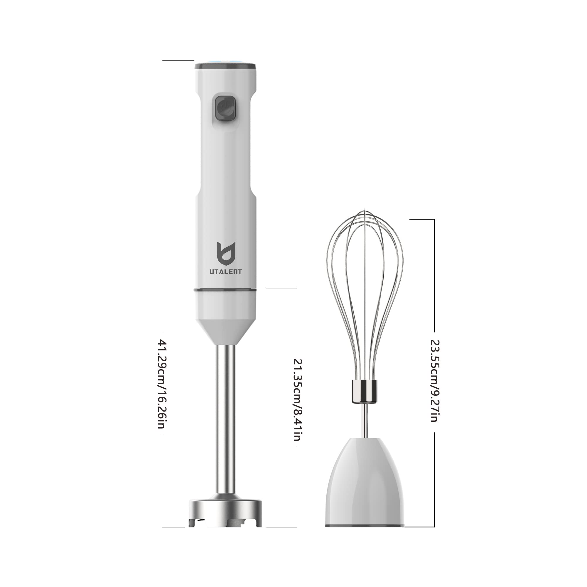 UTALENT egg whisk attachment aids light emulsions and airy mixes.
