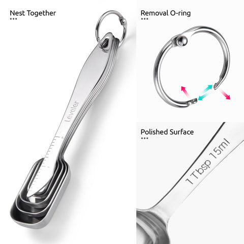 Arched handles provide comfortable grip while using U-Taste spoons for cooking and baking.