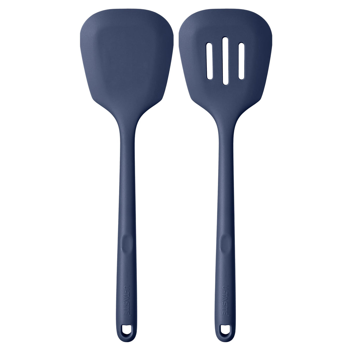 U-Taste solid turner in midnight blue for safe flipping on nonstick pans