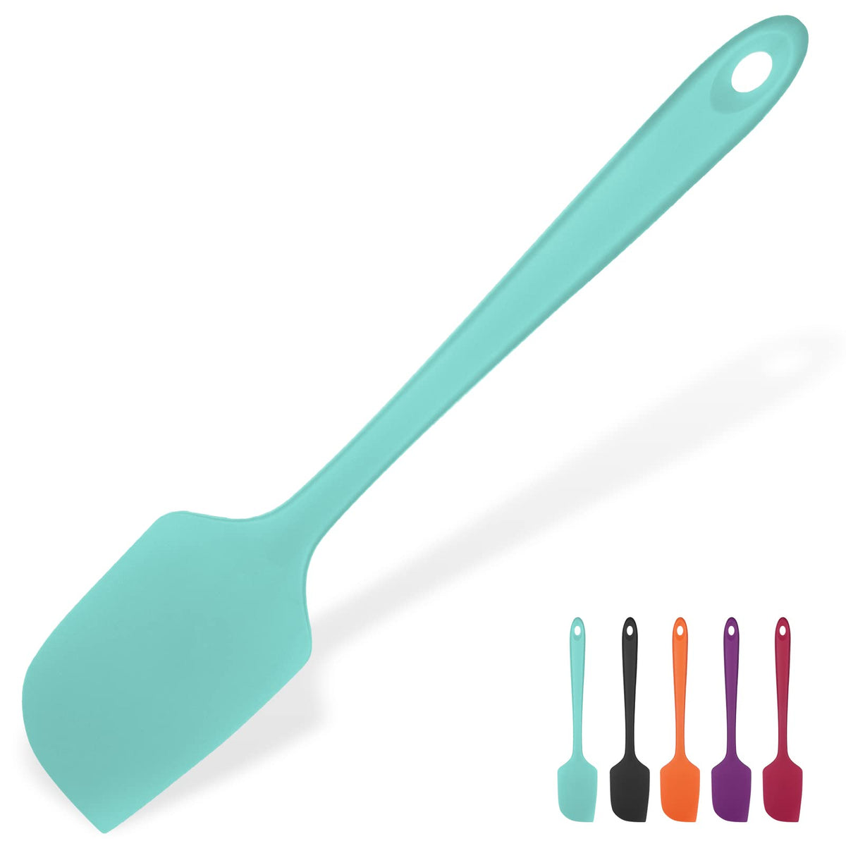 U-Taste 14in spatula head in Aqua Sky for wide stirring and easy scraping.