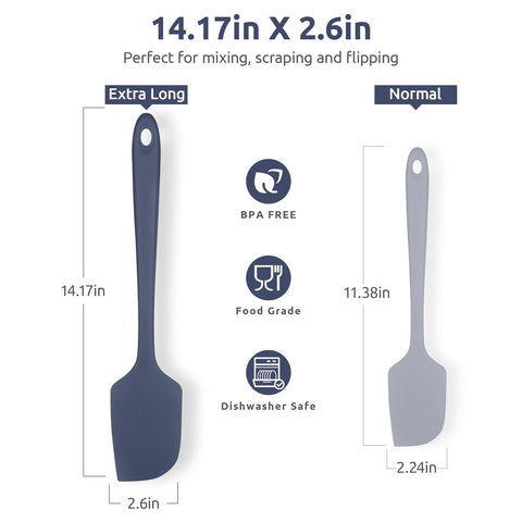 U-Taste flexible silicone spatula reaches bowl corners for thorough scraping.