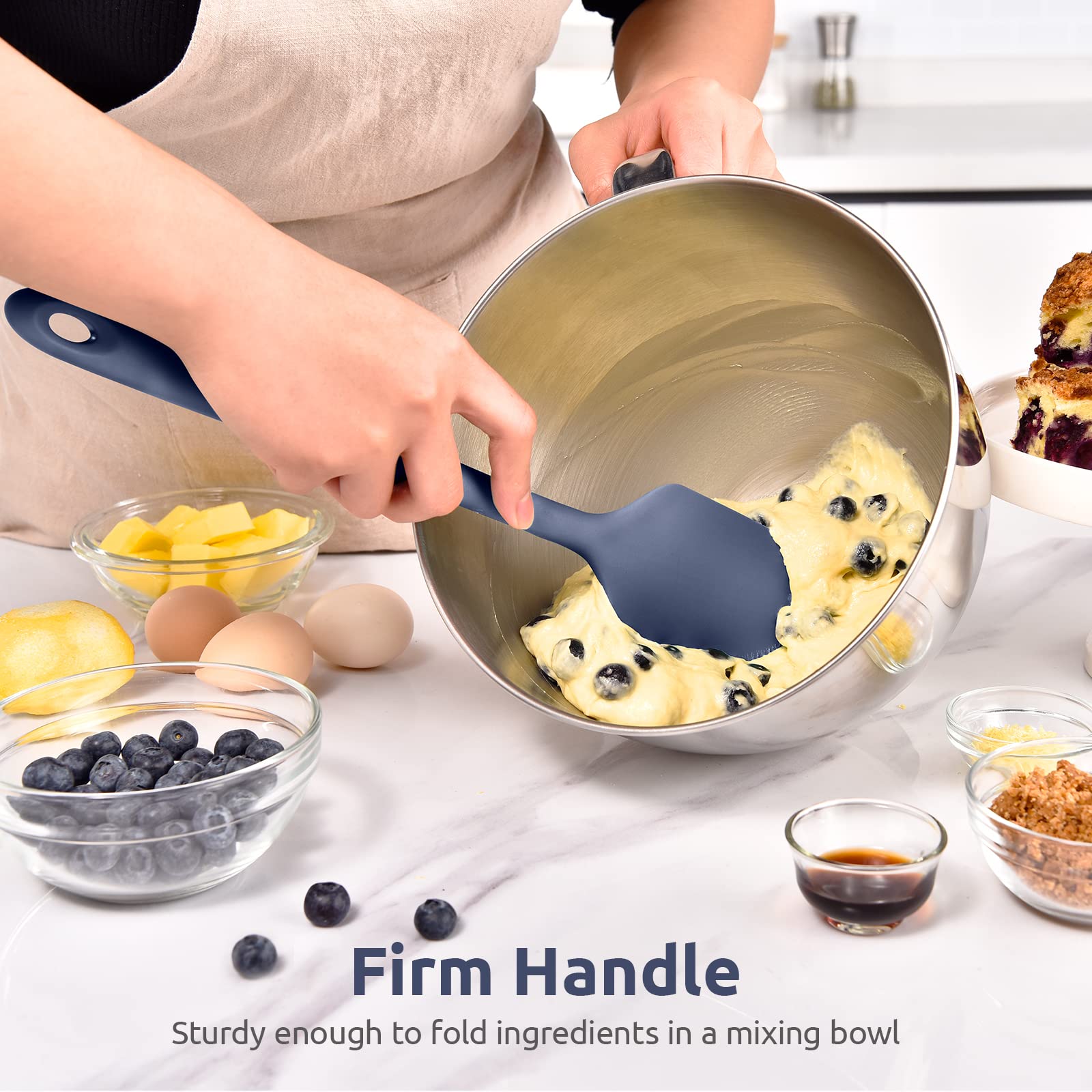 U-Taste reinforced-core design prevents bending during heavy mixing.
