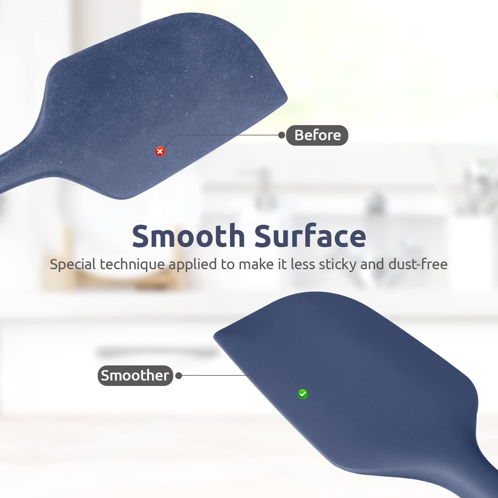 U-Taste soft-rubberized handle offers comfortable, non-slip grip.