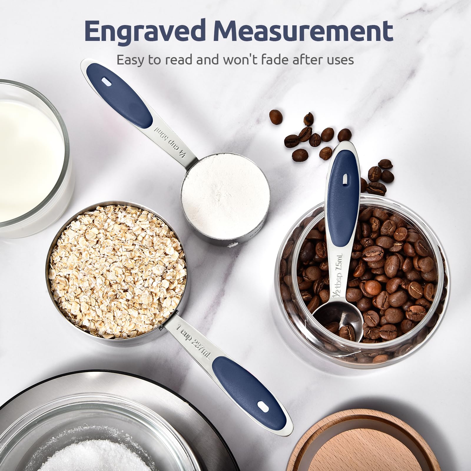 18-8 stainless steel construction resists rust in U-Taste cups.