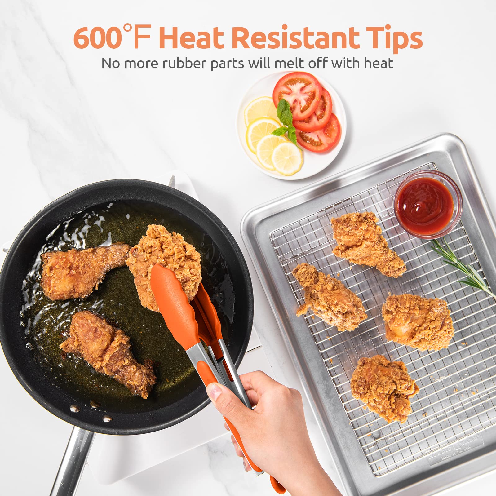 U-Taste 18-8 stainless steel handle offers sturdy, rust-resistant performance.