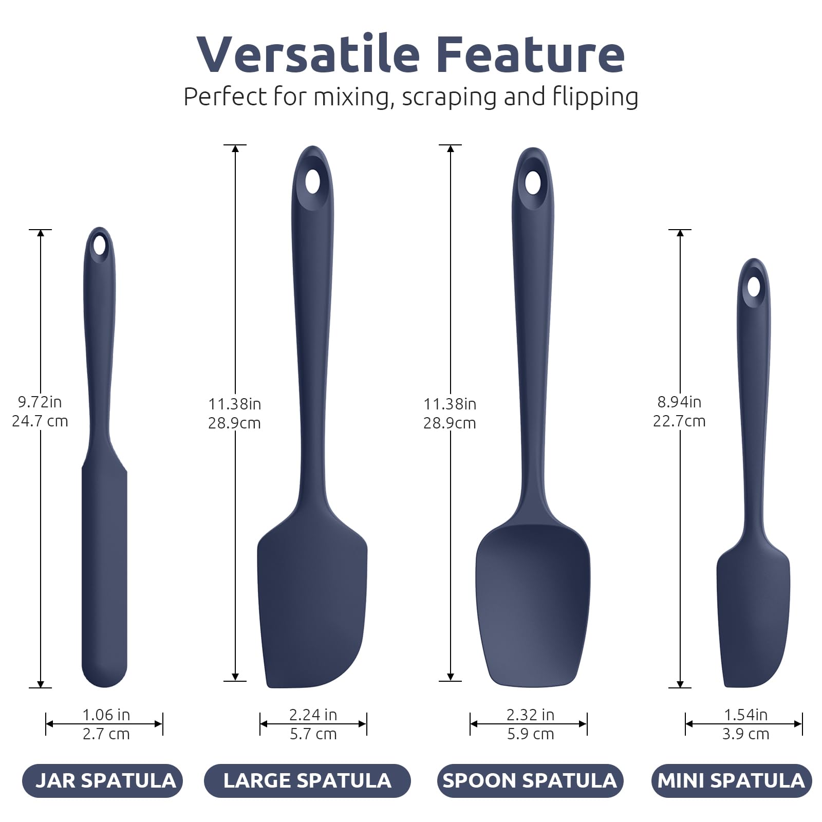 U-Taste 600ºF silicone spatula scraping bowls to get every drop.