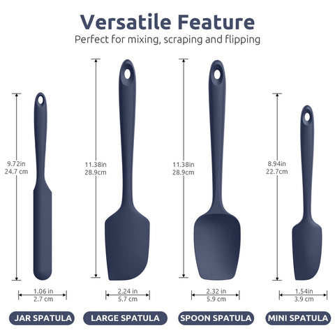 U-Taste 600ºF silicone spatula scraping bowls to get every drop.