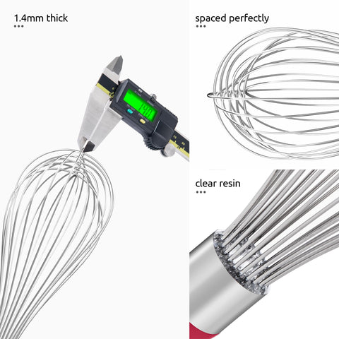 U-Taste heavy-duty build resists bending when beating thick mixtures
