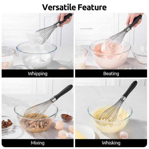 U-Taste robust connection keeps whisk secure to handle during long sessions