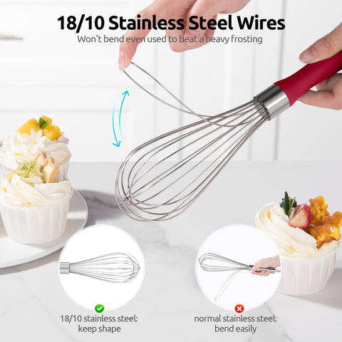 U-Taste balloon whisk with silicone handle for comfortable grip