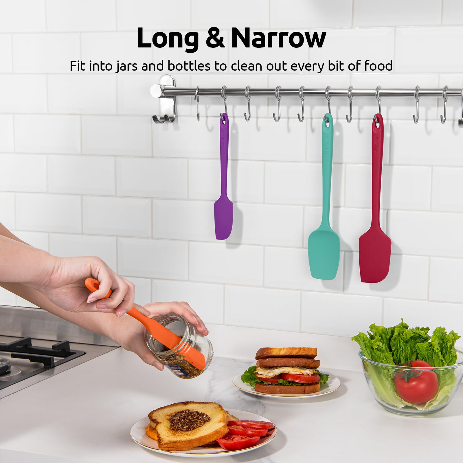 U-Taste colorful kitchen spatula collection for versatile cooking tools.