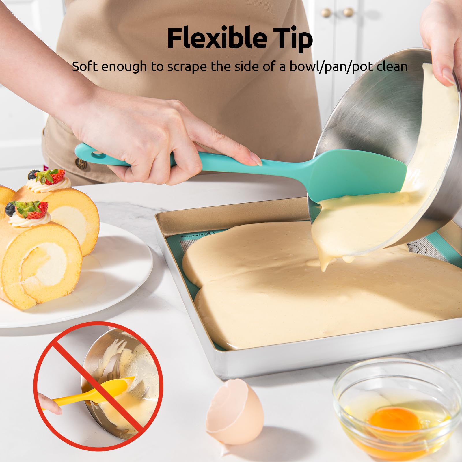 U-Taste multicolor dishwasher-safe spatula set simplifies cleaning.
