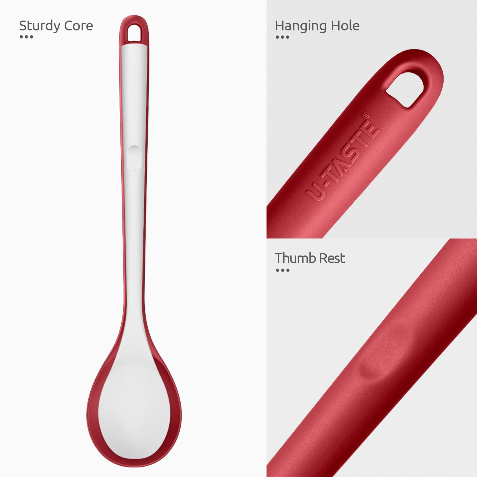 U-Taste dishwasher-safe silicone spoon for easy cleanup