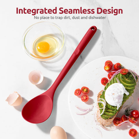 U-Taste ergonomic grip silicone spoon for comfortable use