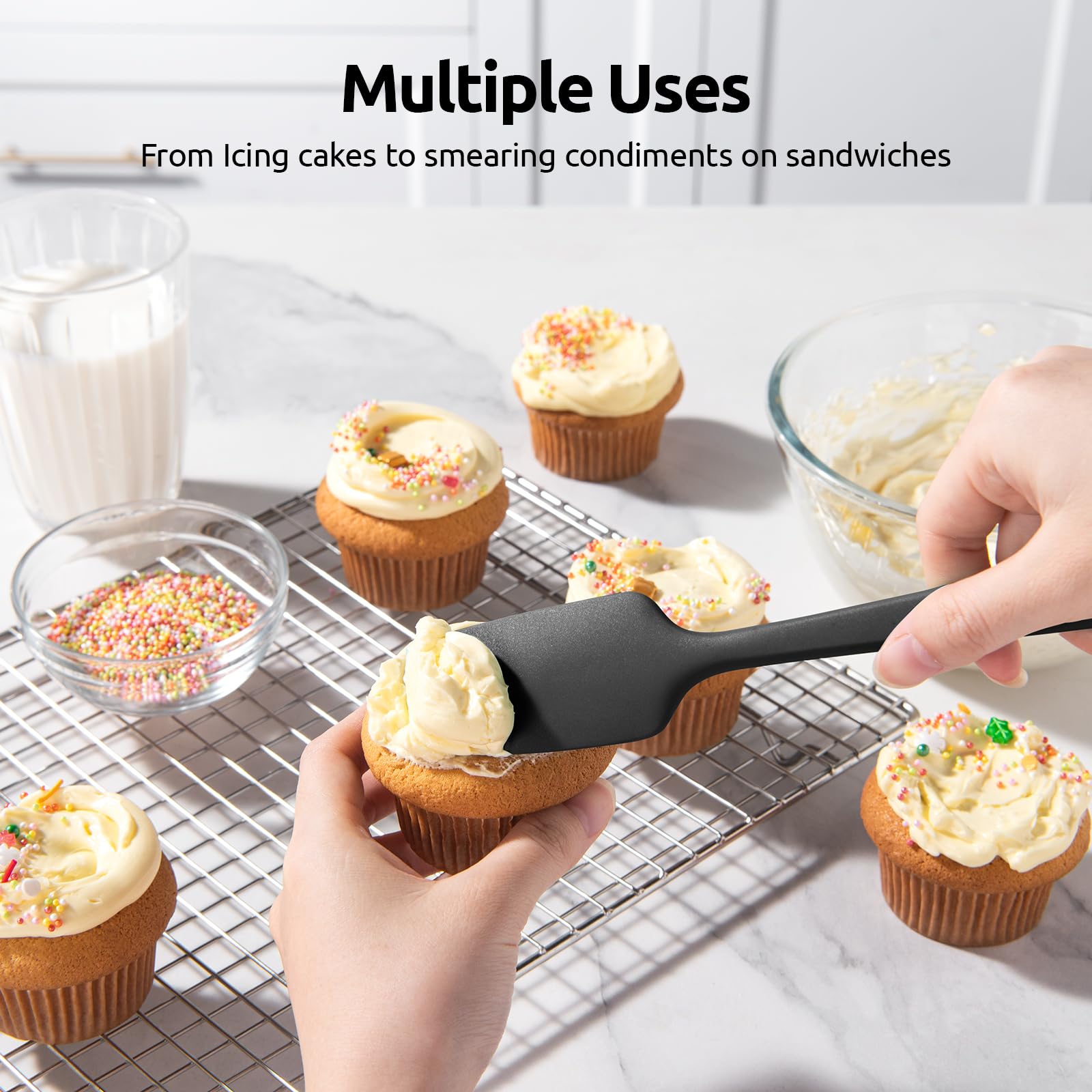 U-Taste ergonomic rubberized handle offers confident grip