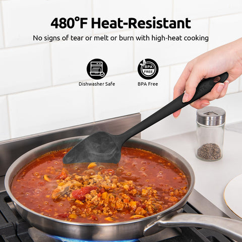 U-Taste food-grade silicone surface ensures nonstick scraping