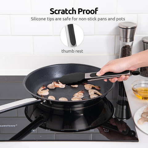 Ideal for grill use, U-Taste tong manages hot food with control