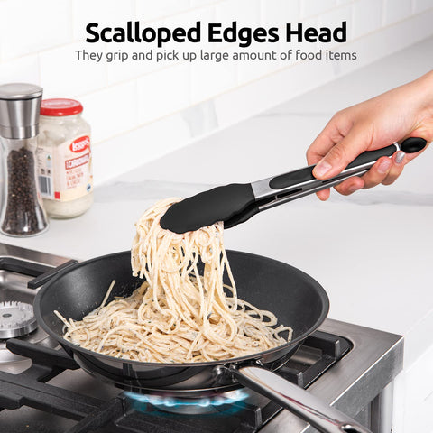 Smooth locking mechanism on U-Taste tong for easy storage and use