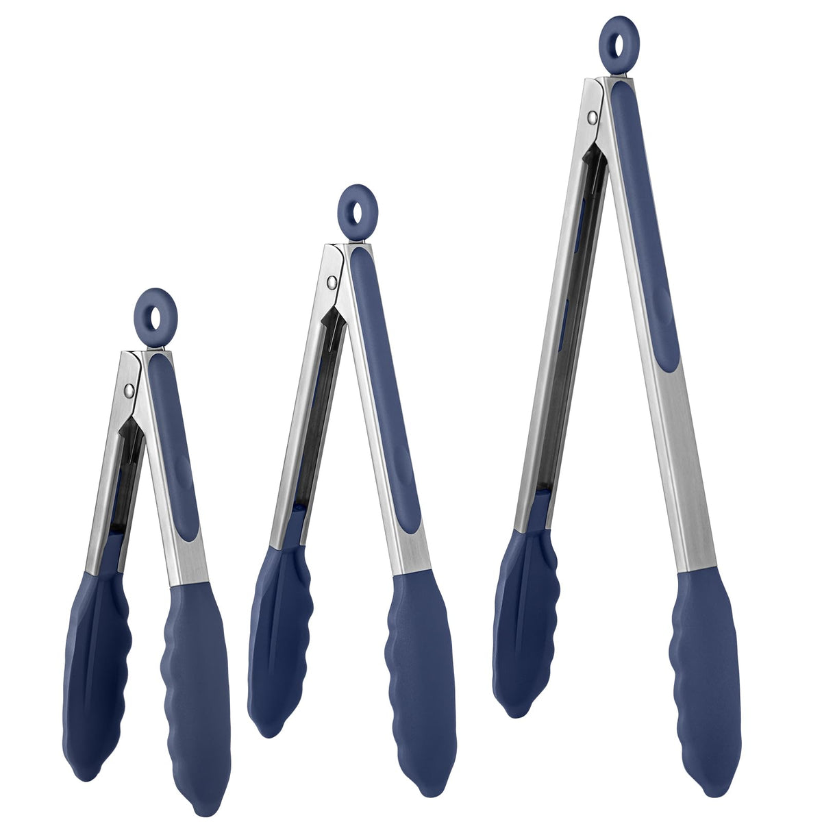 U-Taste 7-inch heat-resistant tongs with silicone tips for safe cooking and serving.