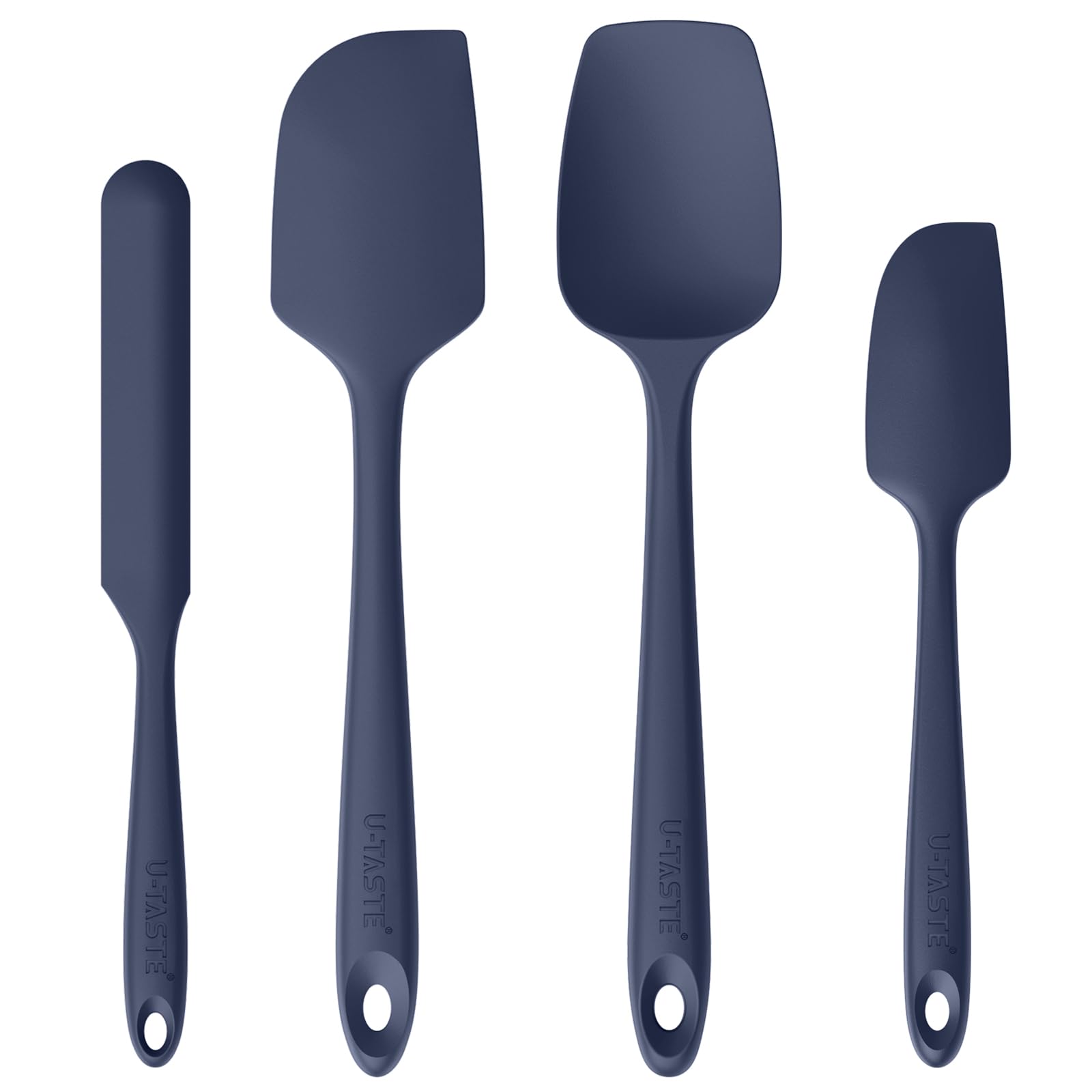 U-Taste heat-resistant spatula in a high-heat skillet showing durability