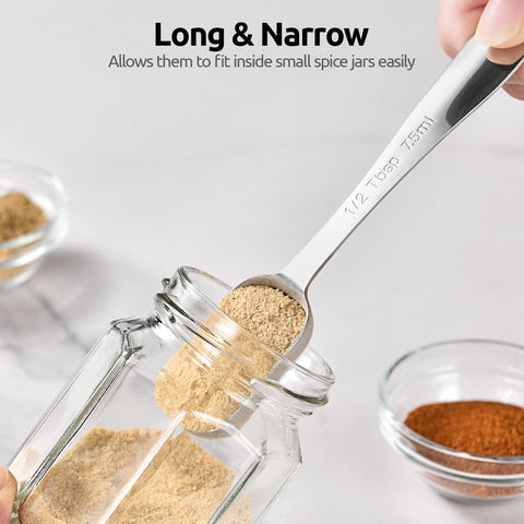 Includes leveler for precise measurements in spice and powder scooping with U-Taste spoons.