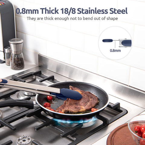 Long 16-inch tongs from U-Taste designed for grilling and keeping hands away from heat.