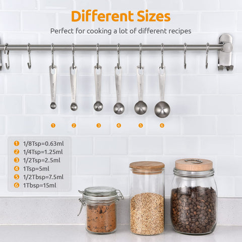 U-Taste six-piece set with precise engravings for readable measurements.