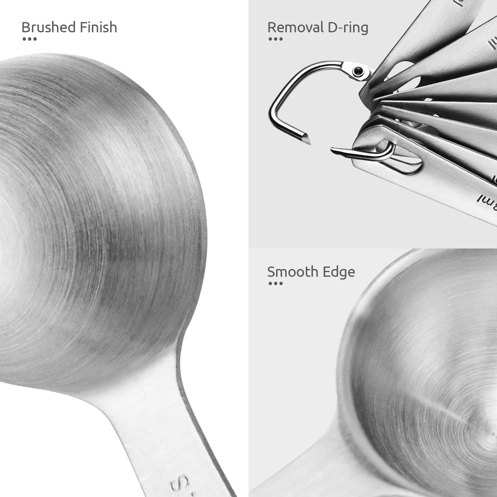 U-Taste spoons hold dry and liquid ingredients neatly without spills.