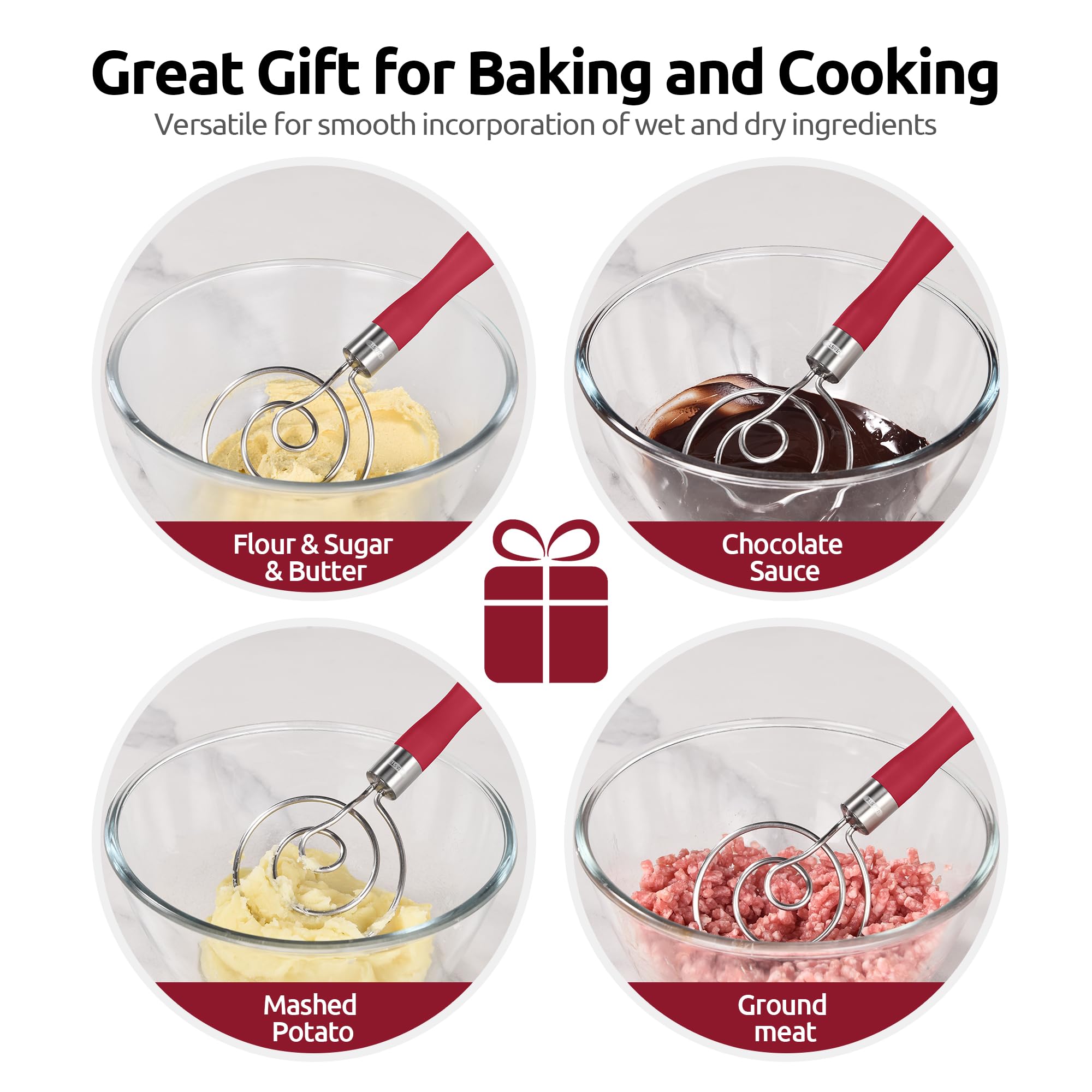 Dishwasher-safe construction enables quick cleanup after baking