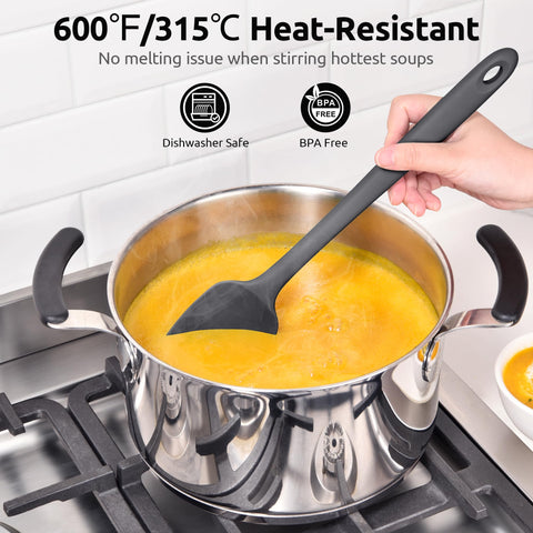 U-Taste non-stick silicone head protects pans from scratches.