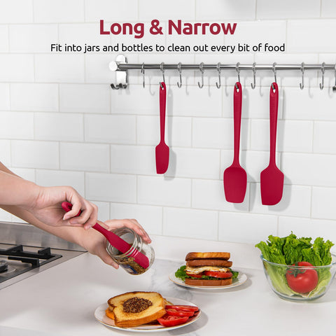 U-Taste red spatulas provide reliable grip and easy release