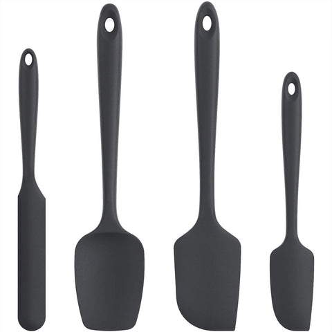 U-Taste jar spatula in action, heat resistant for high-heat cooking