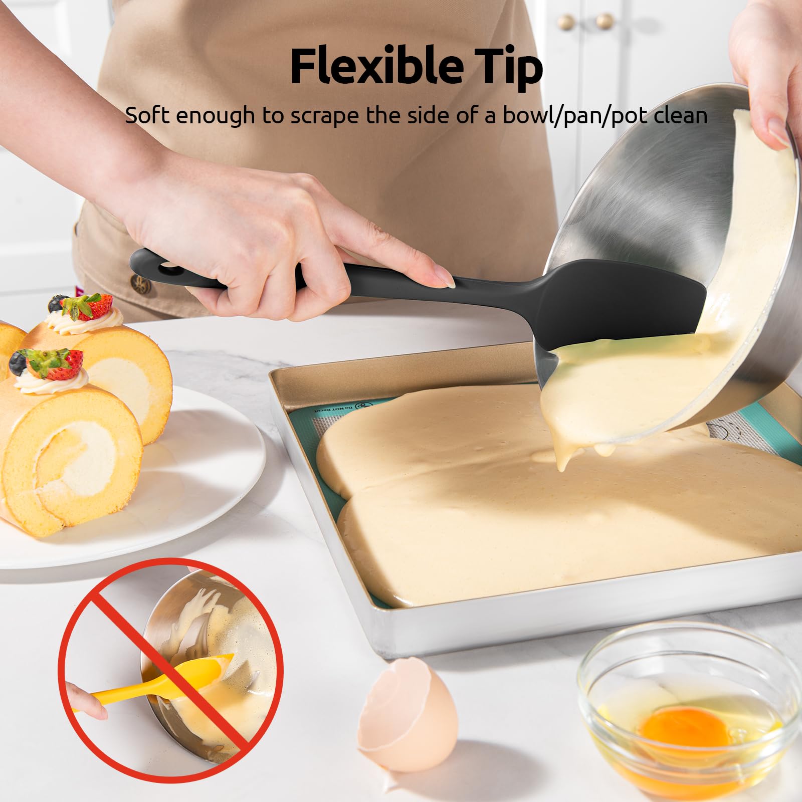 U-Taste 8.94in mini spatula fits tight jars and corners