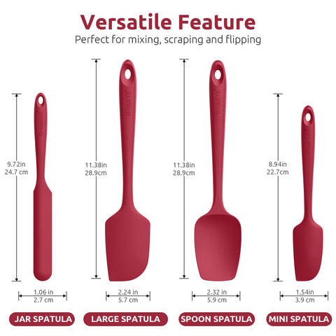 U-Taste red spoon for smooth batter mixing and prep